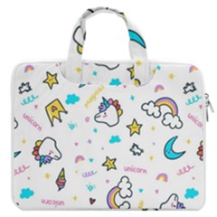 Unicorns-rainbows-seamless-pattern Macbook Pro 16  Double Pocket Laptop Bag  by Salman4z