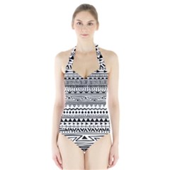 Boho-style-pattern Halter Swimsuit by Salman4z