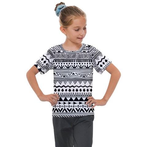 Boho-style-pattern Kids  Mesh Piece Tee by Salman4z