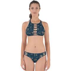 Dark-seamless-pattern-symbols-landmarks-signs-egypt -- Perfectly Cut Out Bikini Set by Salman4z