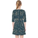 Dark-seamless-pattern-symbols-landmarks-signs-egypt -- Quarter Sleeve Pocket Dress View2