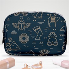 Dark-seamless-pattern-symbols-landmarks-signs-egypt -- Make Up Pouch (small) by Salman4z