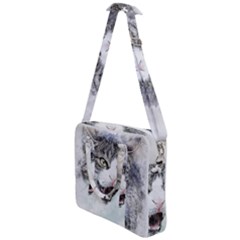 Cat Pet Art Abstract Watercolor Cross Body Office Bag