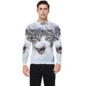 Cat Pet Art Abstract Watercolor Men s Long Sleeve Rash Guard View1