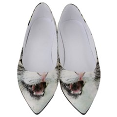 Cat Pet Art Abstract Watercolor Women s Low Heels