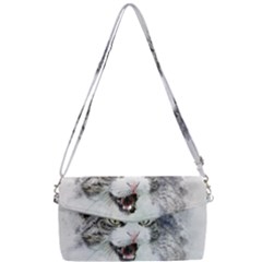 Cat Pet Art Abstract Watercolor Removable Strap Clutch Bag