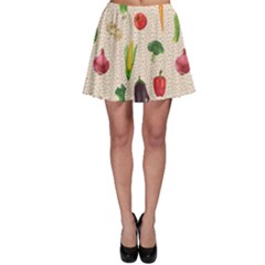 Vegetables Skater Skirt by SychEva