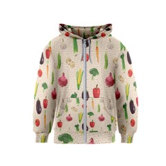 Vegetables Kids  Zipper Hoodie by SychEva