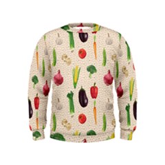 Vegetables Kids  Sweatshirt by SychEva