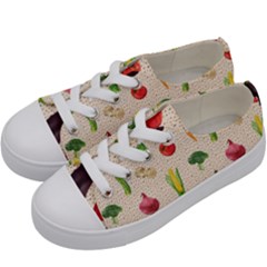 Vegetables Kids  Low Top Canvas Sneakers by SychEva