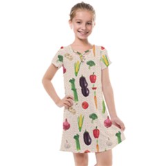 Vegetables Kids  Cross Web Dress by SychEva