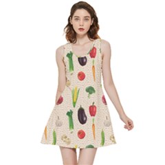 Vegetables Inside Out Reversible Sleeveless Dress by SychEva