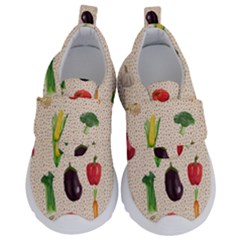 Vegetables Kids  Velcro No Lace Shoes by SychEva