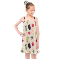 Vegetables Kids  Overall Dress by SychEva