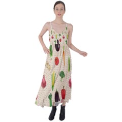 Vegetables Tie Back Maxi Dress by SychEva