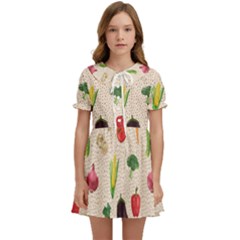 Vegetables Kids  Sweet Collar Dress by SychEva