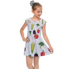 Vegetable Kids  Cap Sleeve Dress by SychEva