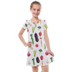 Vegetable Kids  Cross Web Dress by SychEva