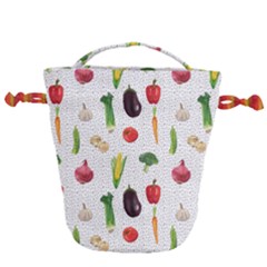 Vegetable Drawstring Bucket Bag by SychEva