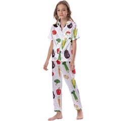 Vegetable Kids  Satin Short Sleeve Pajamas Set by SychEva