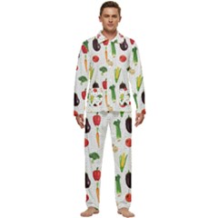 Vegetable Men s Long Sleeve Velvet Pocket Pajamas Set by SychEva