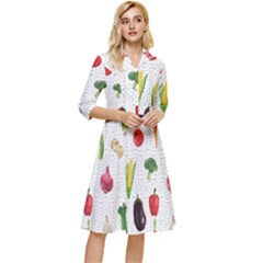 Vegetable Classy Knee Length Dress by SychEva