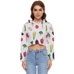 Vegetable Women s Lightweight Cropped Hoodie by SychEva