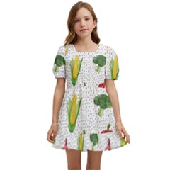 Vegetable Kids  Short Sleeve Dolly Dress by SychEva