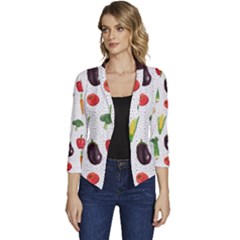 Vegetable Women s Casual 3/4 Sleeve Spring Jacket by SychEva