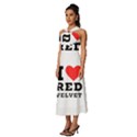 I love red velvet Sleeveless Cross Front Cocktail Midi Chiffon Dress View2