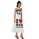 I love red velvet Sleeveless Cross Front Cocktail Midi Chiffon Dress View3