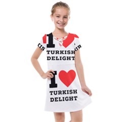 I Love Turkish Delight Kids  Cross Web Dress by ilovewhateva