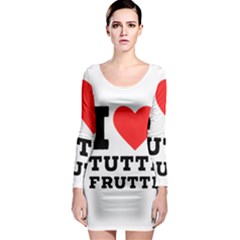 I Love Tutti Frutti Long Sleeve Bodycon Dress by ilovewhateva