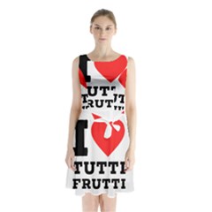 I Love Tutti Frutti Sleeveless Waist Tie Chiffon Dress by ilovewhateva