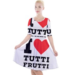 I Love Tutti Frutti Quarter Sleeve A-line Dress by ilovewhateva