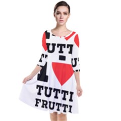 I Love Tutti Frutti Quarter Sleeve Waist Band Dress by ilovewhateva