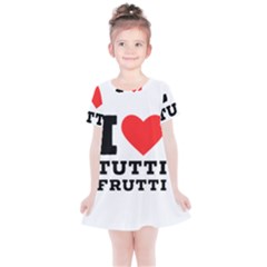 I Love Tutti Frutti Kids  Simple Cotton Dress by ilovewhateva