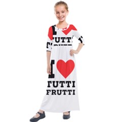 I Love Tutti Frutti Kids  Quarter Sleeve Maxi Dress by ilovewhateva