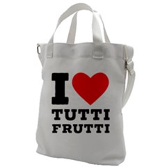 I Love Tutti Frutti Canvas Messenger Bag by ilovewhateva