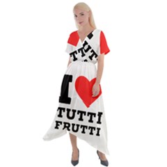 I Love Tutti Frutti Cross Front Sharkbite Hem Maxi Dress by ilovewhateva