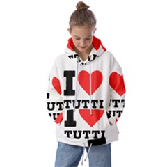 I Love Tutti Frutti Kids  Oversized Hoodie