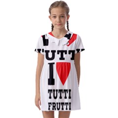 I Love Tutti Frutti Kids  Asymmetric Collar Dress by ilovewhateva