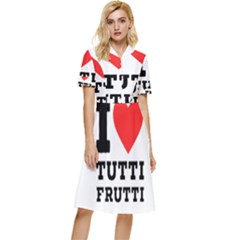 I Love Tutti Frutti Button Top Knee Length Dress by ilovewhateva