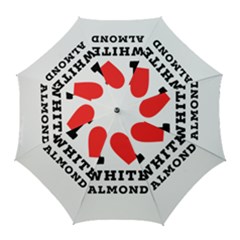 I Love White Almond Golf Umbrellas by ilovewhateva