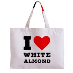 I Love White Almond Zipper Mini Tote Bag by ilovewhateva