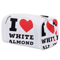 I Love White Almond Toiletries Pouch by ilovewhateva