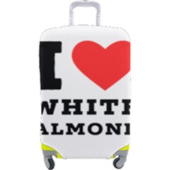 I Love White Almond Luggage Cover (large) by ilovewhateva