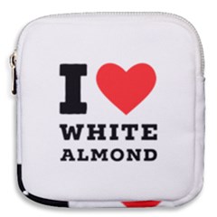 I Love White Almond Mini Square Pouch by ilovewhateva