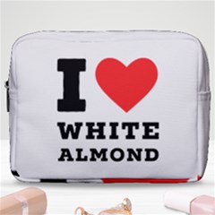 I Love White Almond Make Up Pouch (large) by ilovewhateva