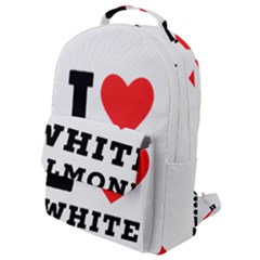 I Love White Almond Flap Pocket Backpack (small) by ilovewhateva